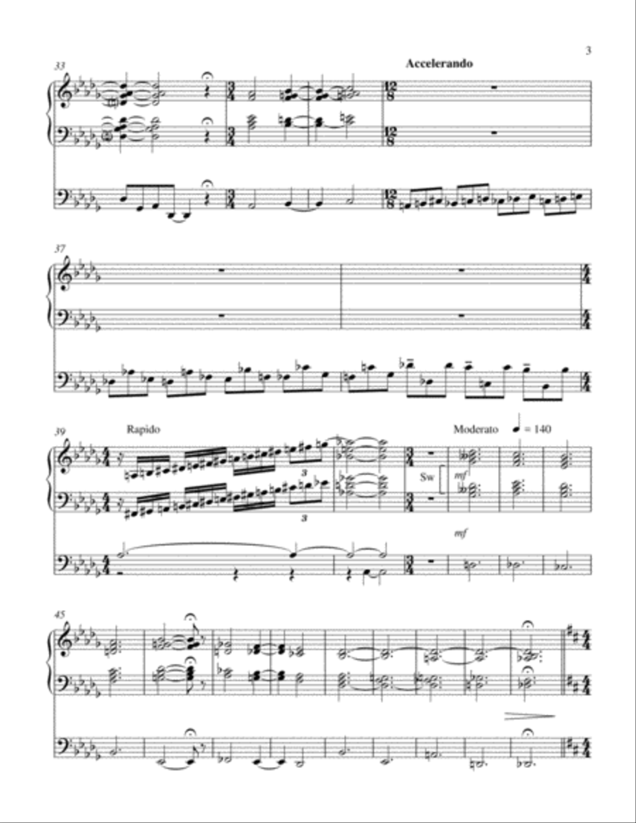 Fantasy and Passacaglia on Ein Feste Burg (A Mighty Fortress) Organ Solo scores gallery preview page 3