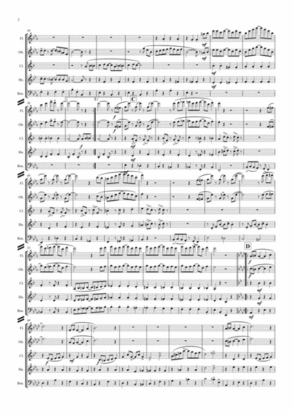 Scott Joplin: "The Entertainer" (in cut time/alla breve) - wind quintet image number null