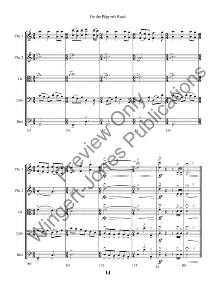 On the Pilgrim's Road String Orchestra scores gallery preview page 17
