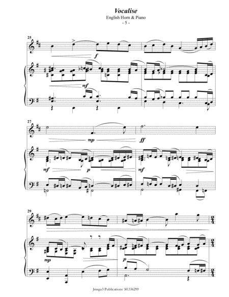 Rachmaninoff: Vocalise for English Horn & Piano image number null