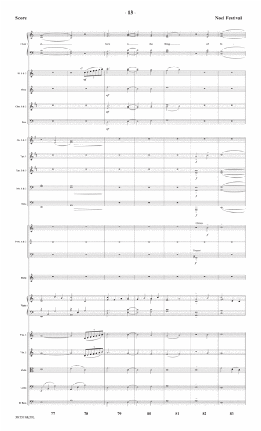 Noel Festival - Orchestral Score and CD with Printable Parts Choir scores gallery preview page 15