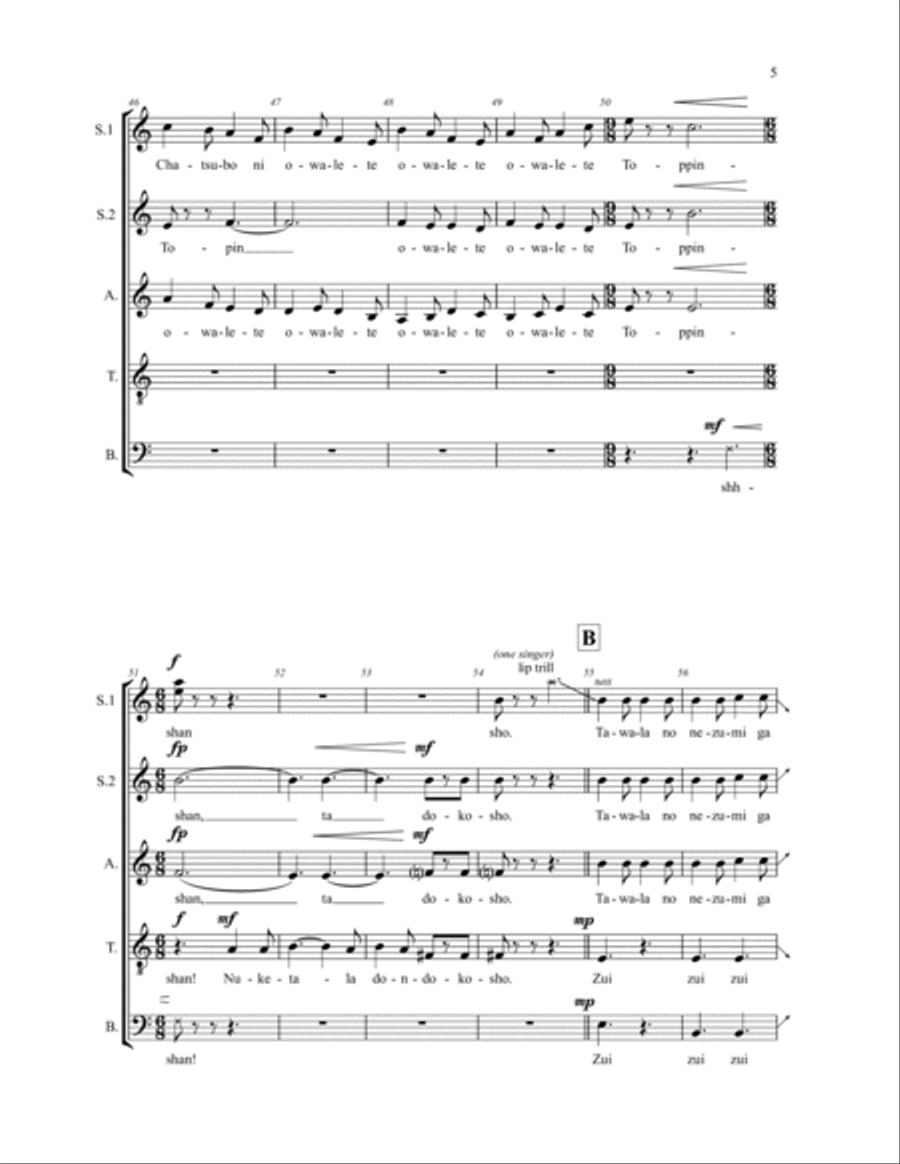 Zui Zui Zui Zui 4-Part scores gallery preview page 4