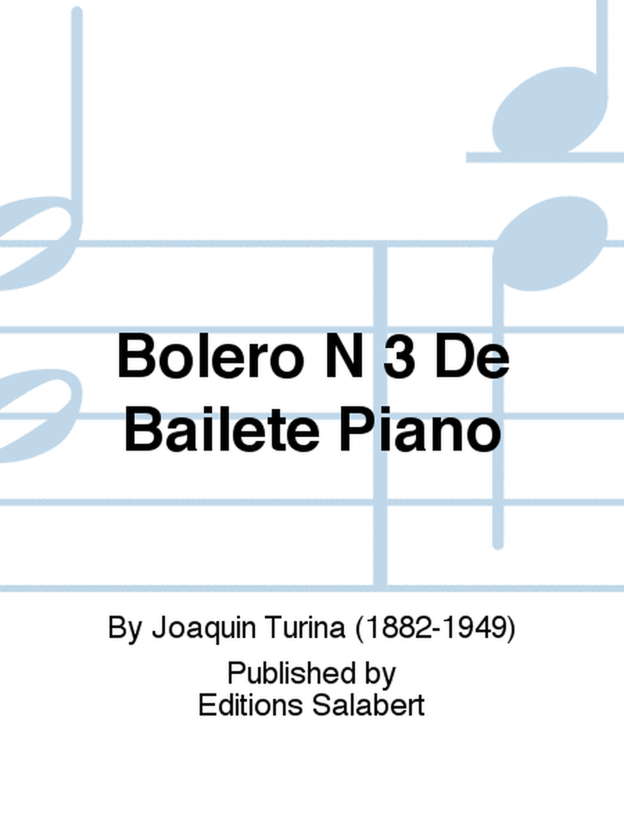 Bolero N 3 De Bailete Piano