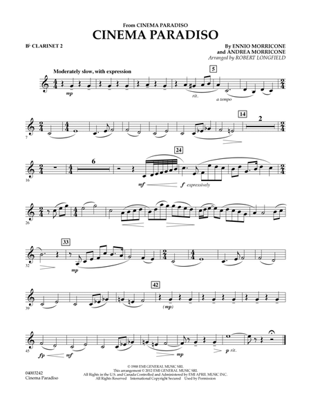 Cinema Paradiso (Flexible Solo with Band) - Bb Clarinet 2