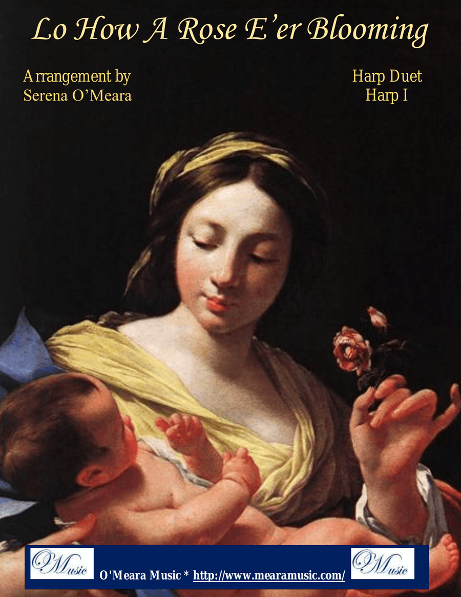 LO, HOW A ROSE E'ER BLOOMING, Harp I Celtic Harp scores gallery preview page 1