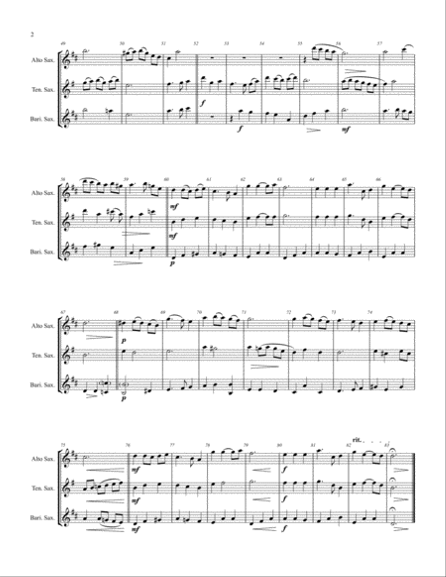 Three of a Kind - Saxophone Trio Woodwind Trio scores gallery preview page 3