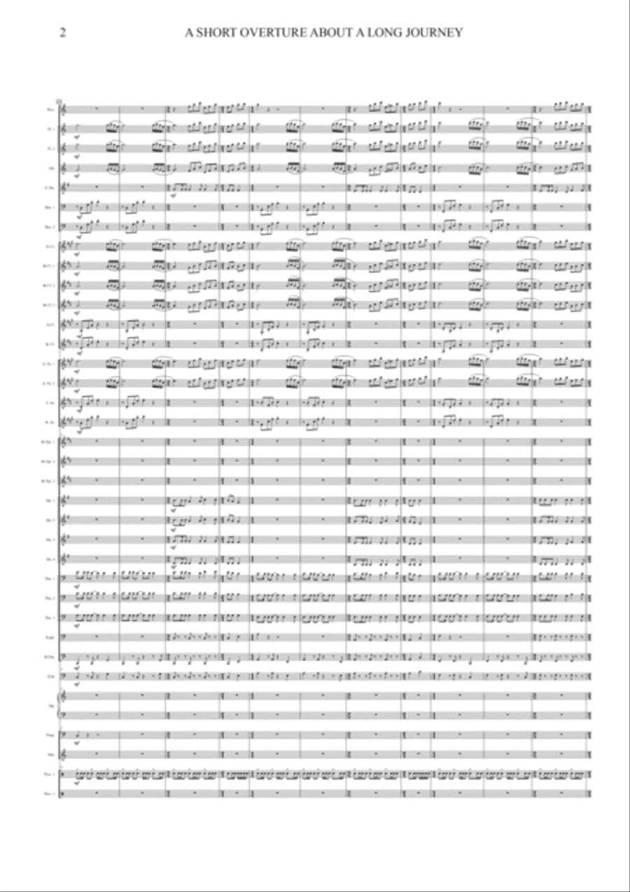 A short overture about a long journey Concert Band scores gallery preview page 2