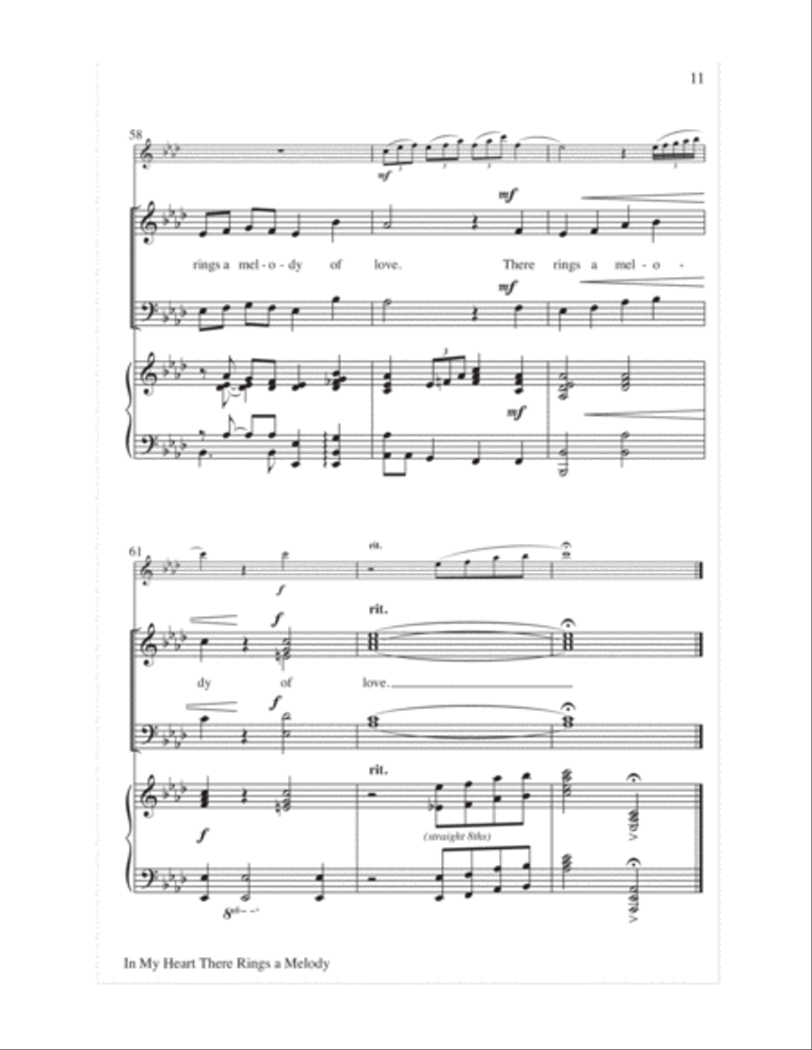 In My Heart There Rings a Melody 4-Part scores gallery preview page 12