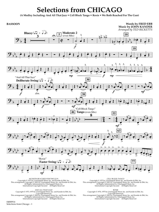 Selections from Chicago (arr. Ted Ricketts) - Bassoon