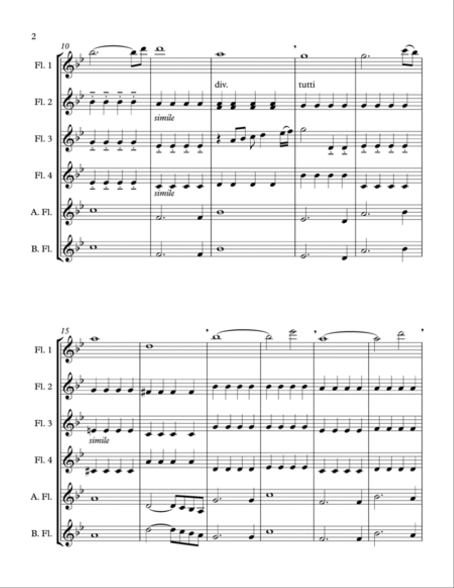 Ave Maria arranged for Flute Choir Flute Choir scores gallery preview page 4