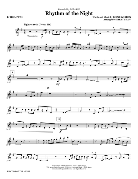 Rhythm of the Night (arr. Kirby Shaw) - Bb Trumpet 2