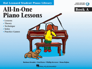 Book cover for All-in-One Piano Lessons Book A