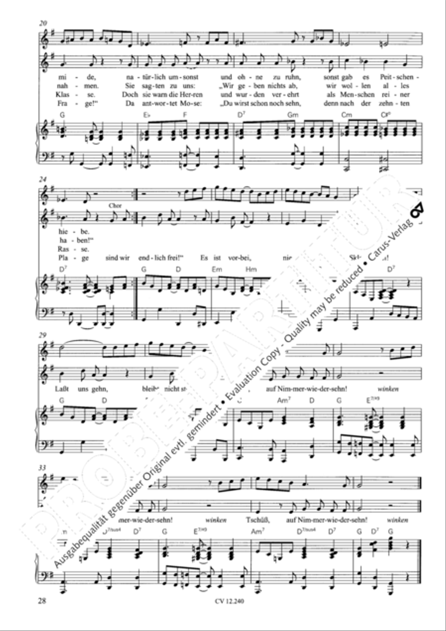 Israel in Agypten Children's Choir scores gallery preview page 29