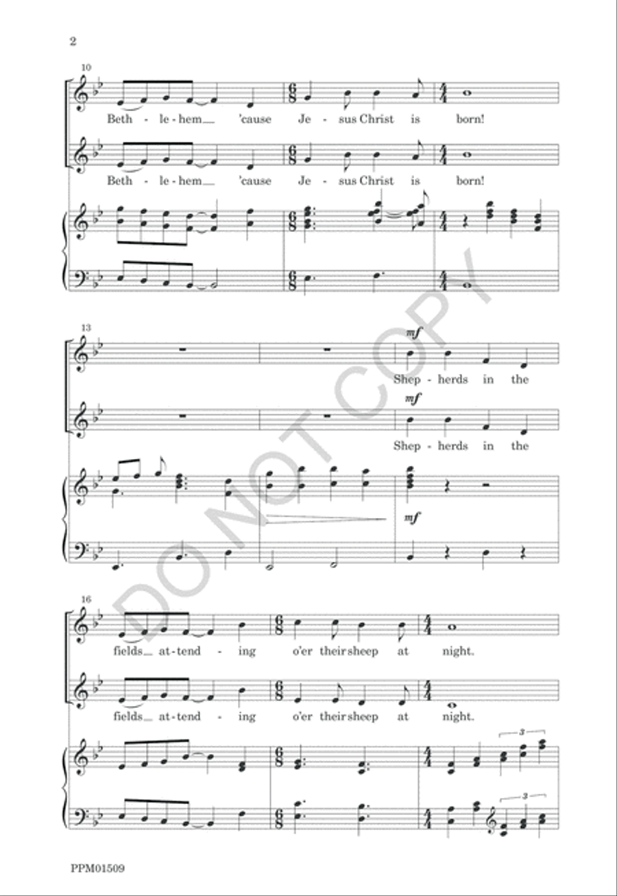 Go, Go to Bethlehem! 2-Part scores gallery preview page 5