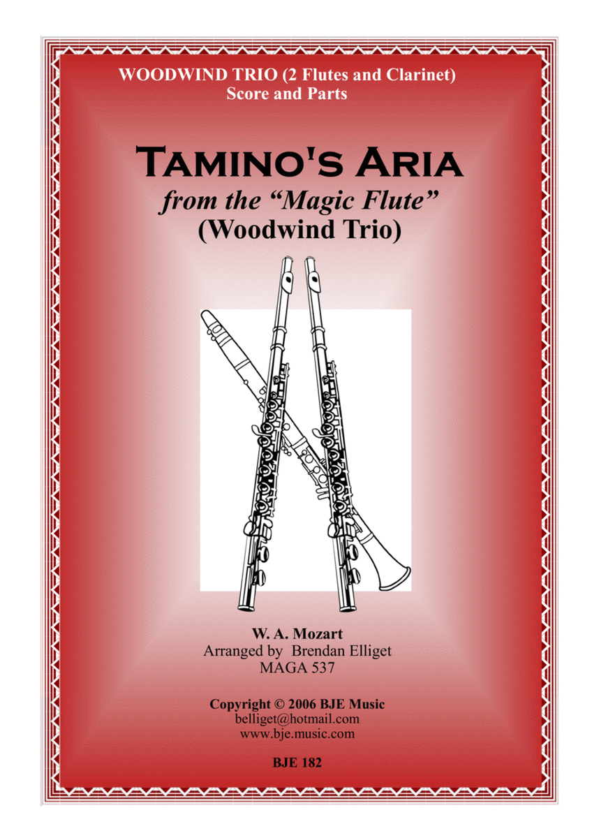 Tamino's Aria (From the Magic Flute) - Woodwind Trio image number null