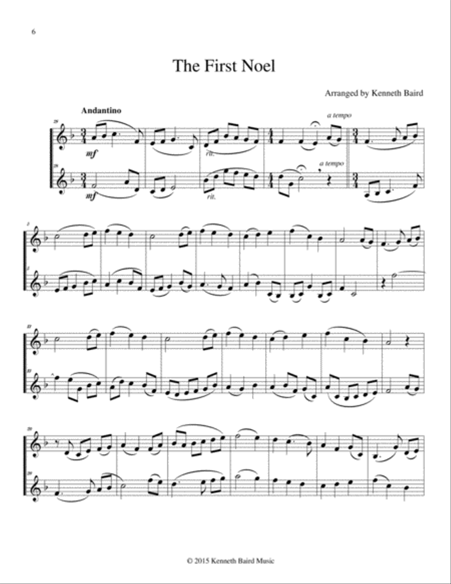 Christmas Duets, Volume 2, for Trumpets Trumpet Duet scores gallery preview page 6