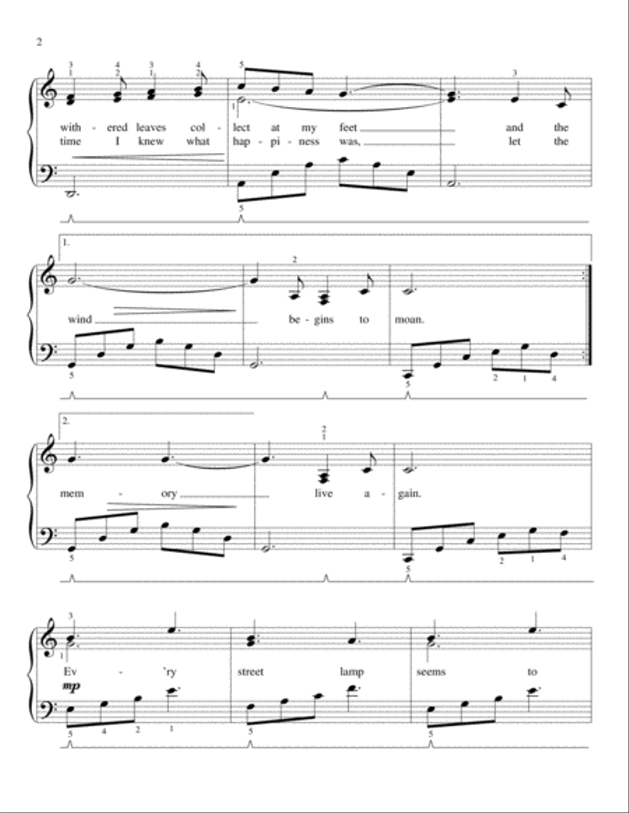 Memory (from Cats) (arr. Eric Baumgartner) Piano Method scores gallery preview page 2