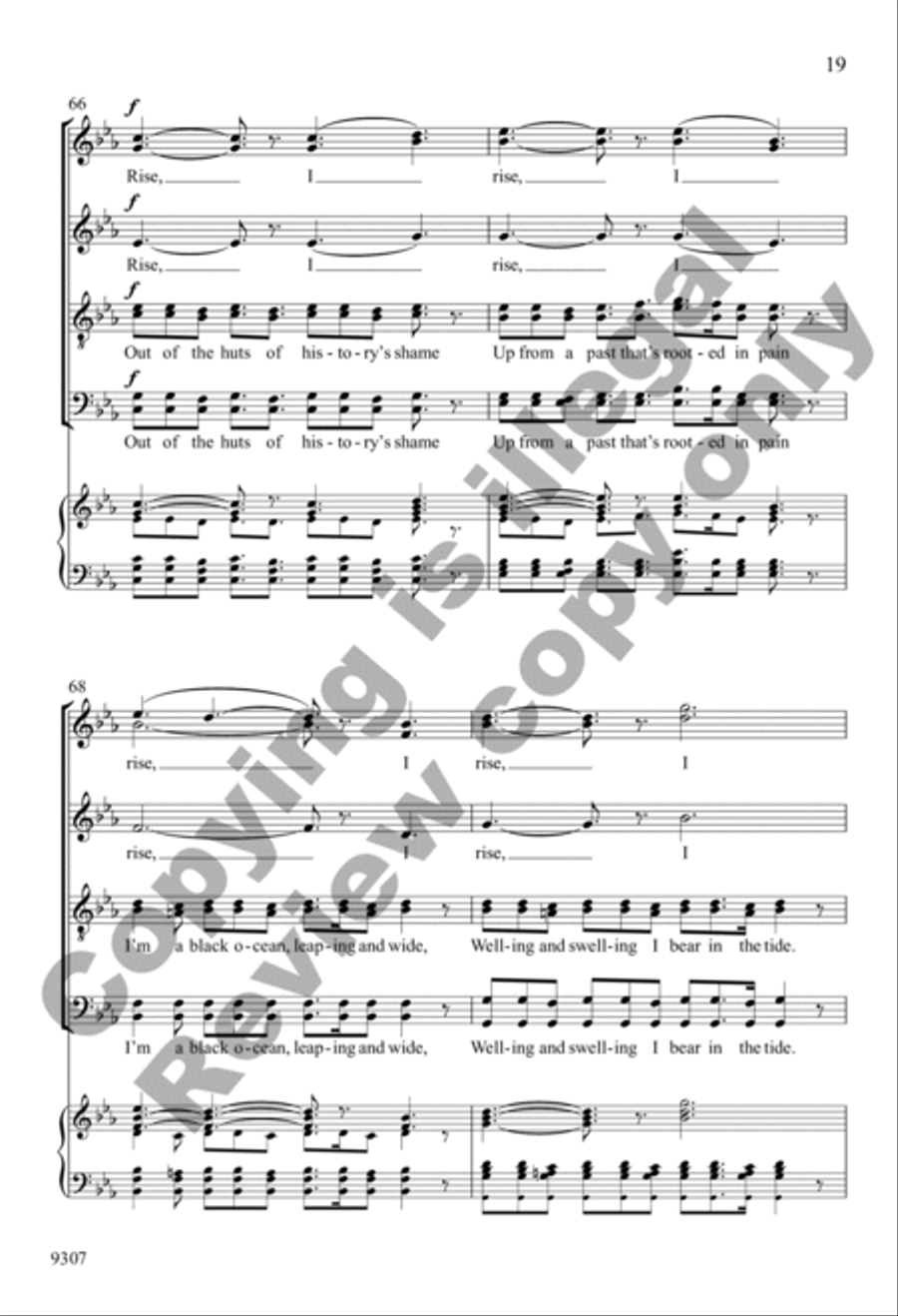 Like Moons and Like Suns, I'll Rise 4-Part scores gallery preview page 19