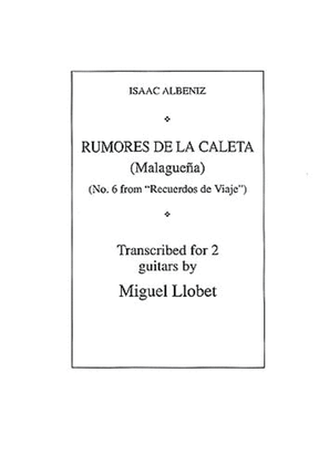Book cover for Albeniz Rumores De La Caleta Malaguena (llobet) 2 Guitars