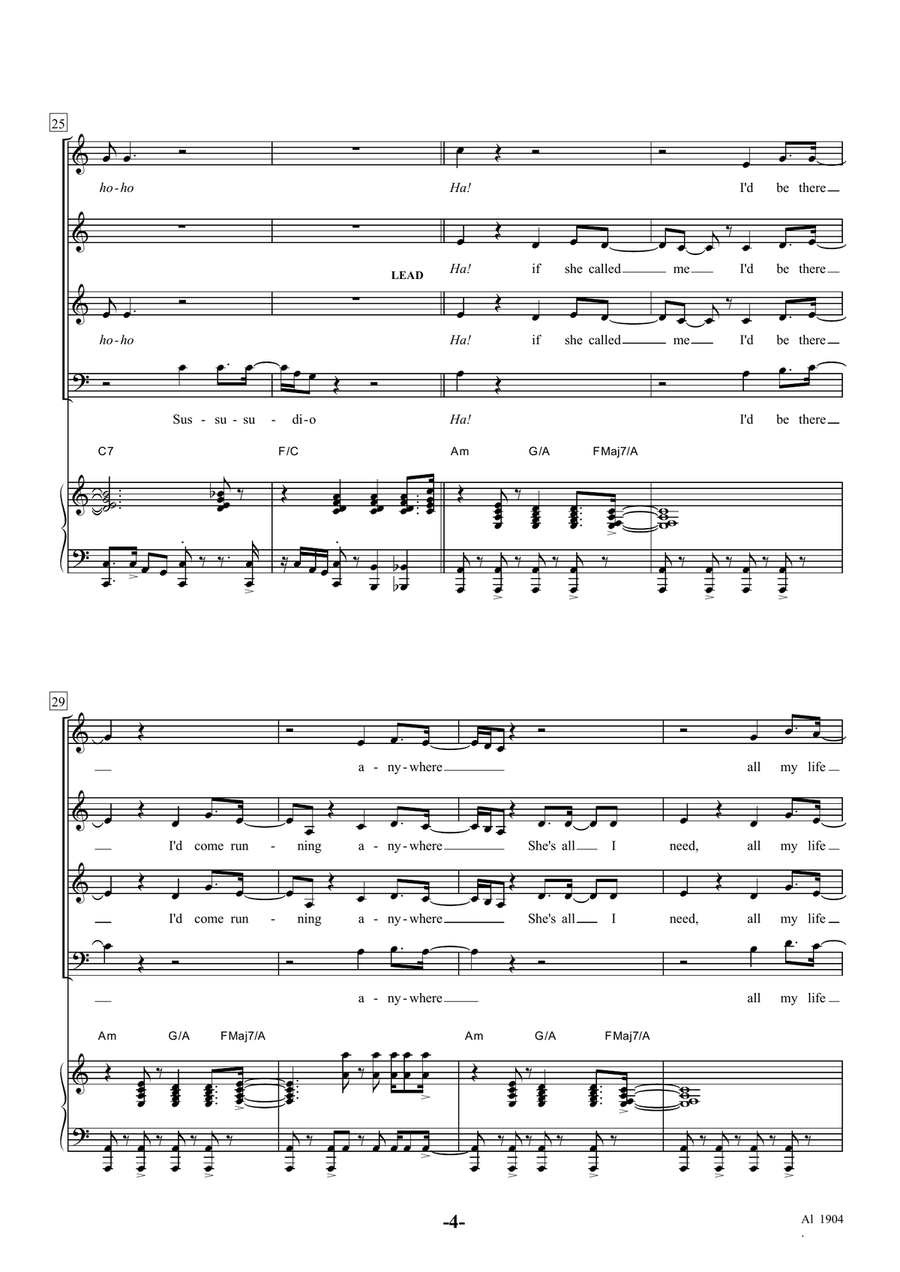 Sussudio Choir scores gallery preview page 4