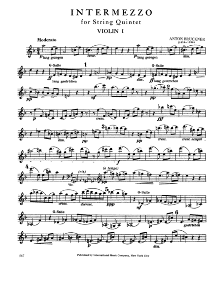 Intermezzo (Op. Posth.) (With 2 Violas) String Quintet scores gallery preview page 2