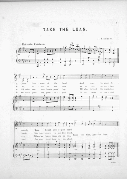 Take the Loan. Patriotic Song and Chorus