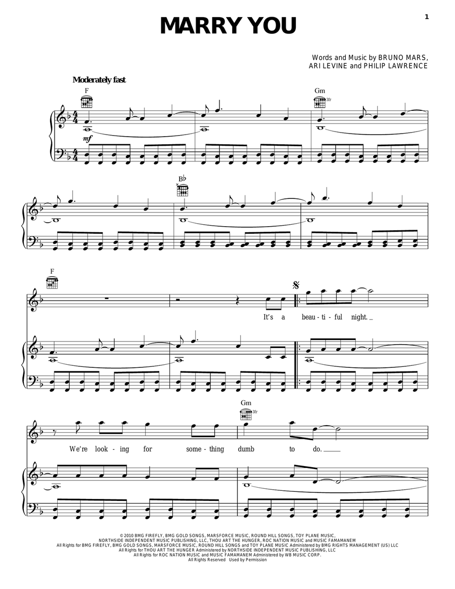 Marry You Marry You Acoustic Guitar scores gallery preview page 1