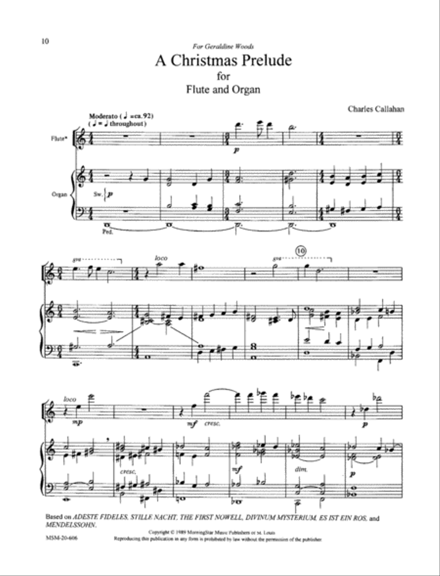 Preludes for Flute and Organ Flute Solo scores gallery preview page 3