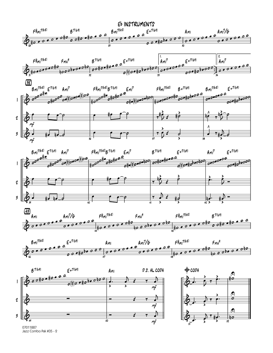 Jazz Combo Pak #35 (Cannonball Adderley) - Eb Instruments Jazz Ensemble scores gallery preview page 2