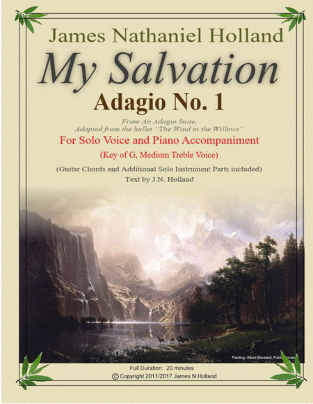 Adagio No 1, My Salvation from An Adagio Suite for Solo Medium (Treble) Voice and Piano image number null
