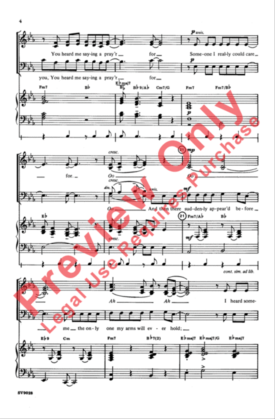 Blue Moon Blue Moon 4-Part scores gallery preview page 4