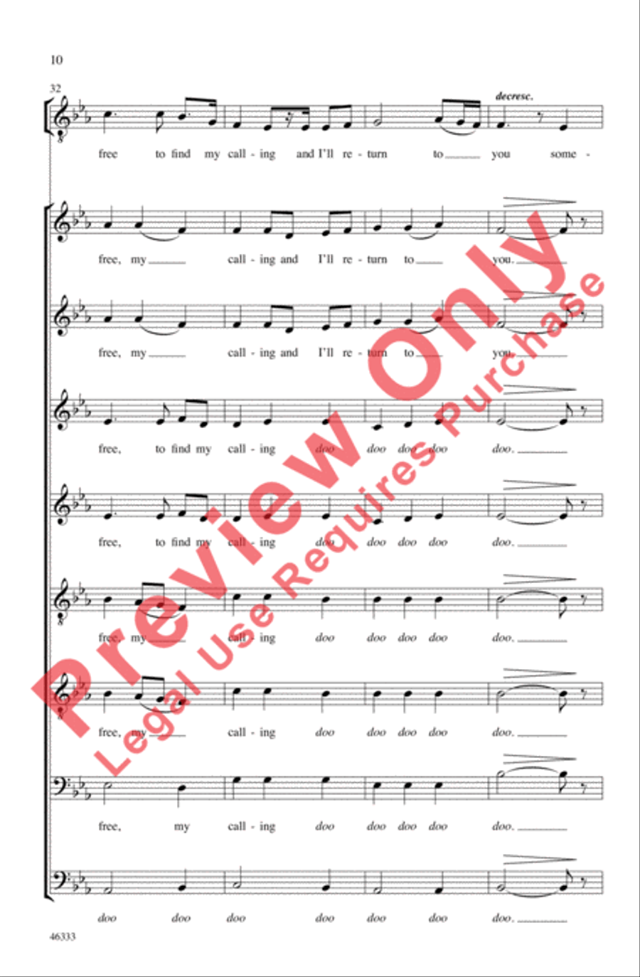 Homeward Bound 4-Part scores gallery preview page 10