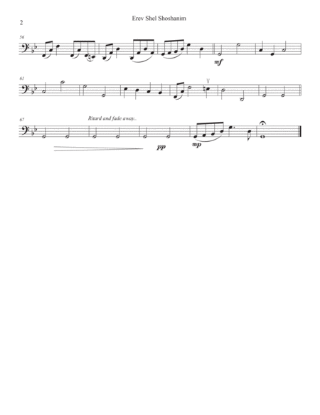 Erev Shel Shoshanim (Scent of Roses) String Quartet image number null