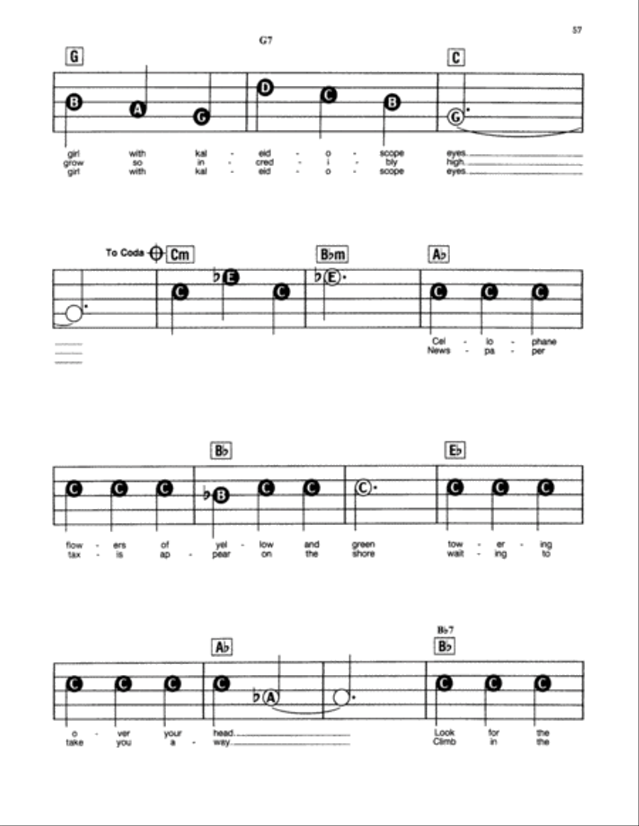 Lucy In The Sky With Diamonds Electronic Keyboard scores gallery preview page 2