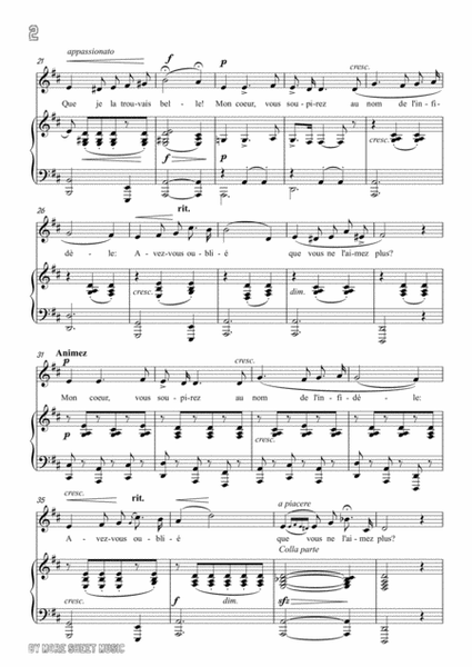 Masse-Souvenirs in D Major,for Voice and Piano image number null