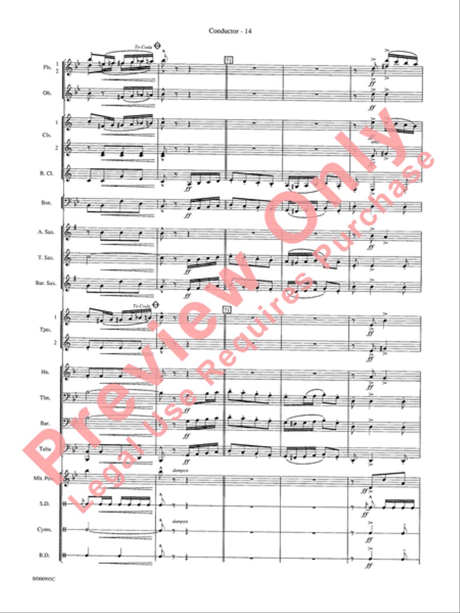 Rolling Thunder (Concert March) Concert Band scores gallery preview page 17