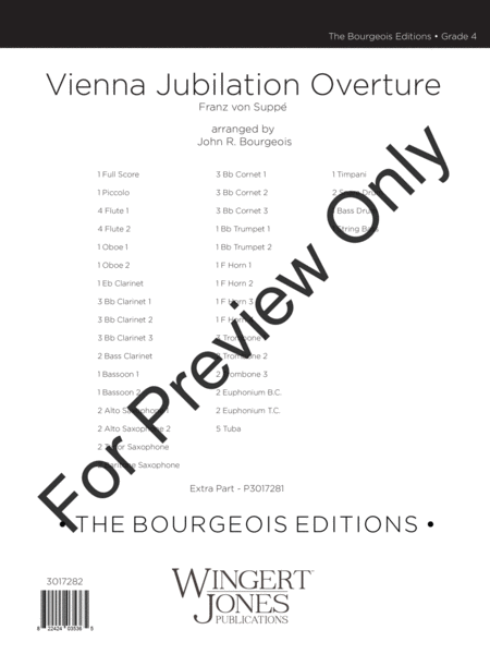 Vienna Jubilation Overture - Full Score