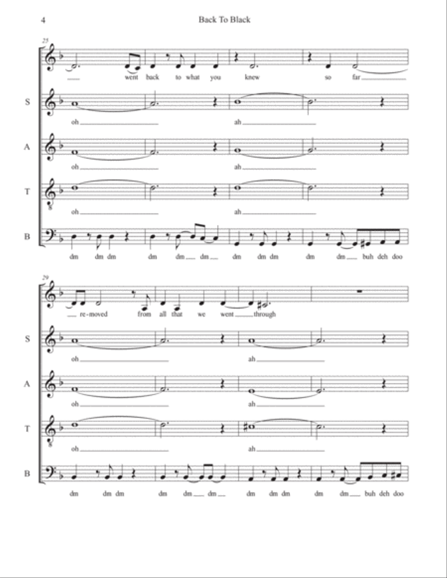 Back To Black 4-Part scores gallery preview page 4