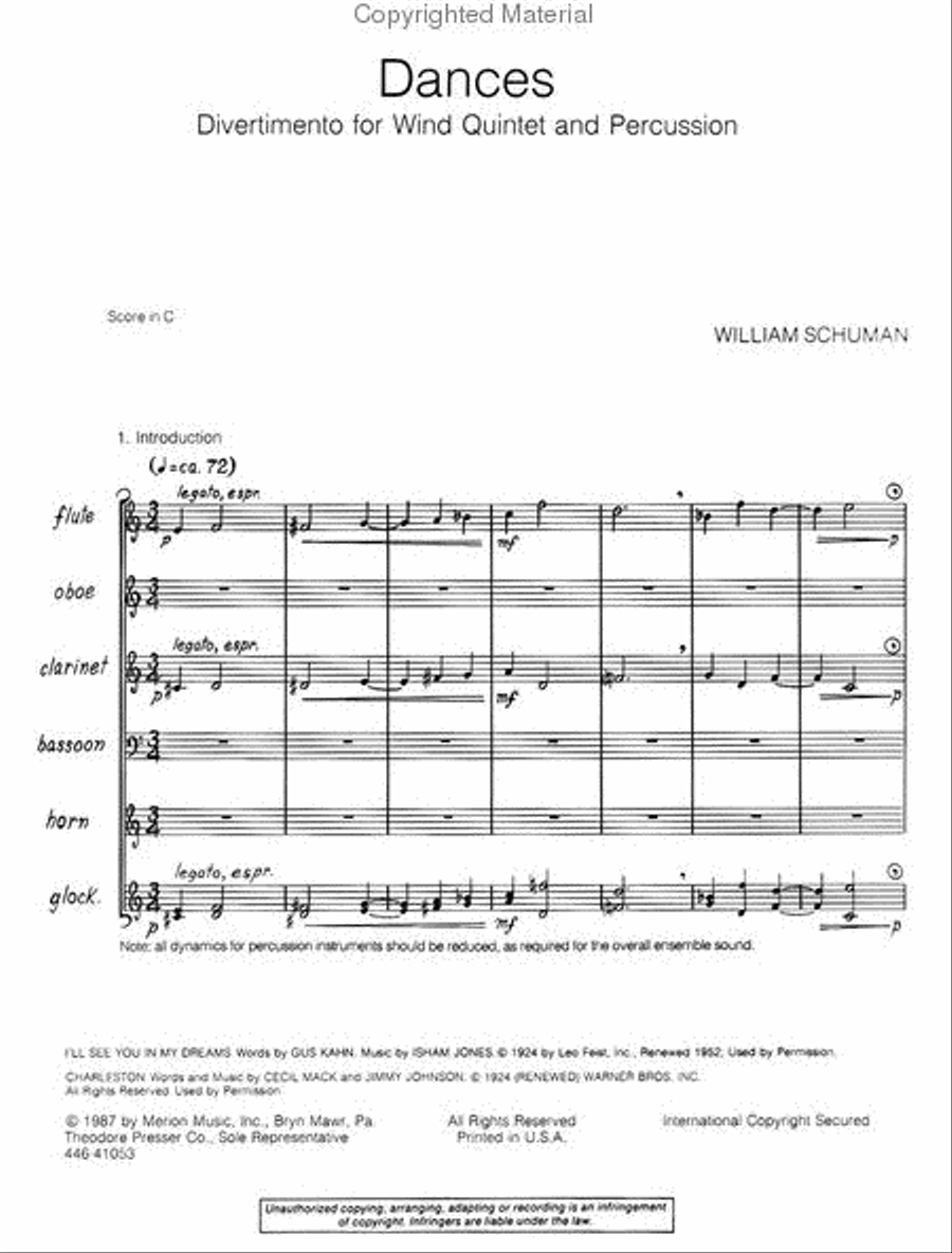 Dances Woodwind Quintet scores gallery preview page 2