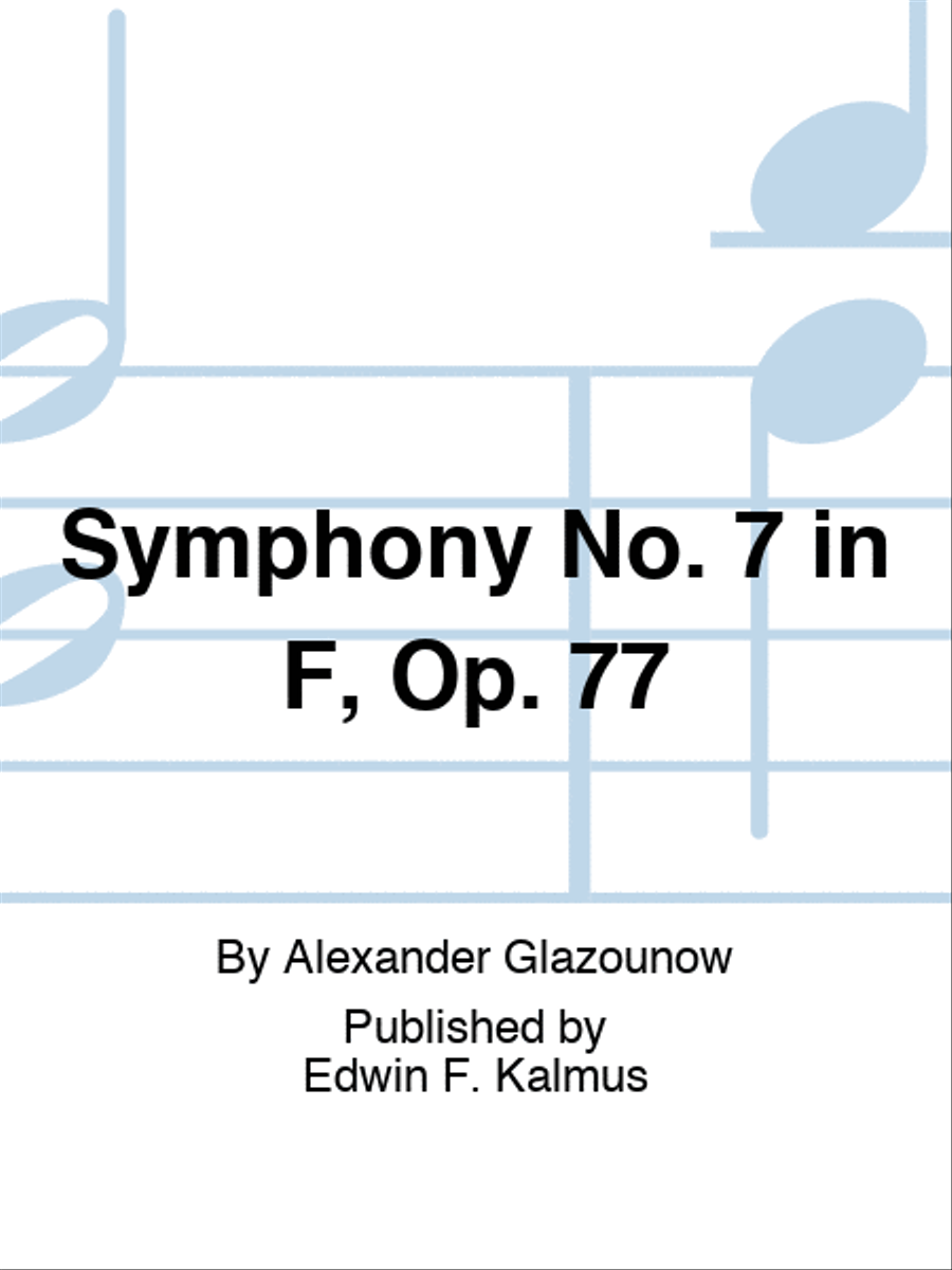 Symphony No. 7 in F, Op. 77 Orchestra scores gallery preview page 1
