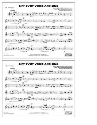 Lift Ev'ry Voice and Sing (arr. Paul Murtha) - Eb Baritone Sax