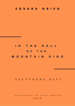 In The Hall Of The Mountain King - Sax Duet - Soprano and Alto (Full Score and Parts)