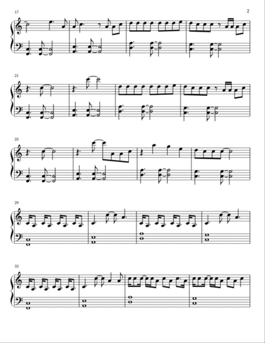 Bad Decisions Piano Solo scores gallery preview page 2