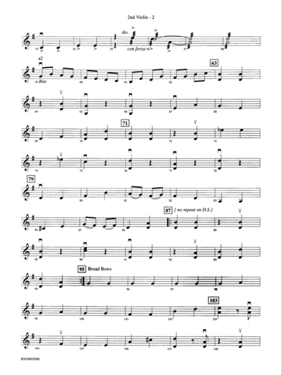 Russian Sleigh Ride: 2nd Violin String Orchestra scores gallery preview page 2