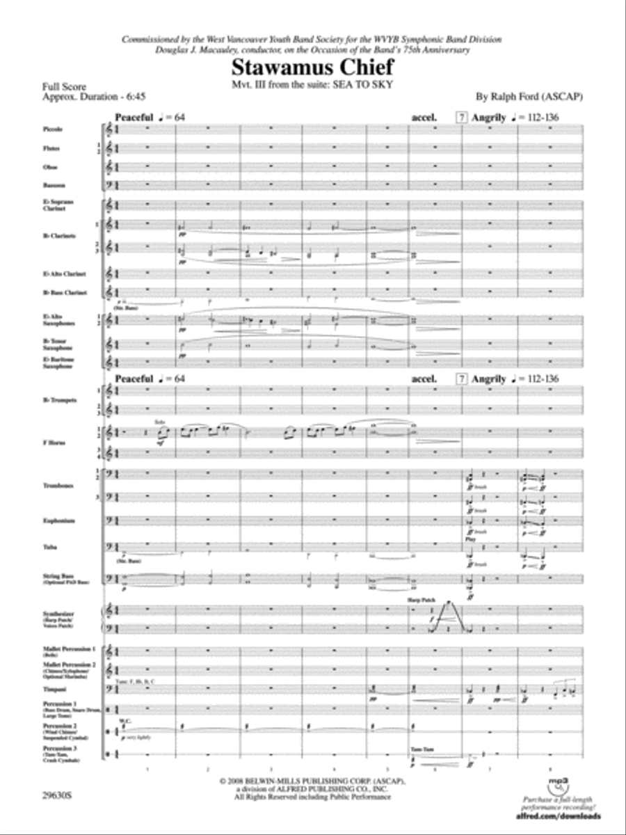 Stawamus Chief Concert Band scores gallery preview page 2