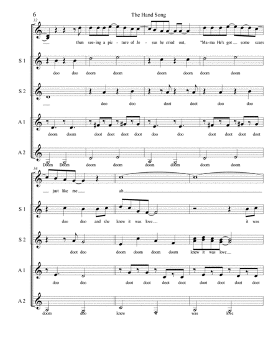 The Hand Song The Hand Song SSAA scores gallery preview page 6