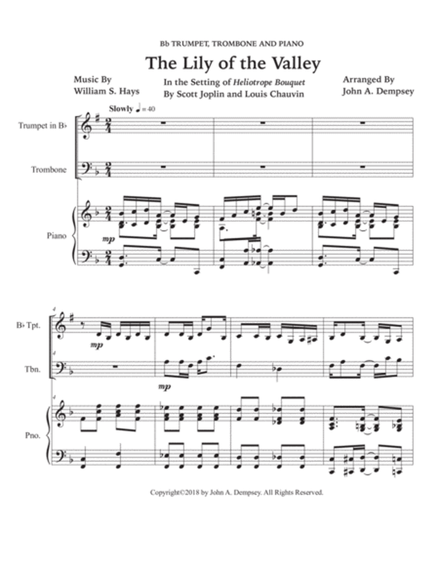 The Lily of the Valley (Trio for Trumpet, Trombone and Piano) image number null