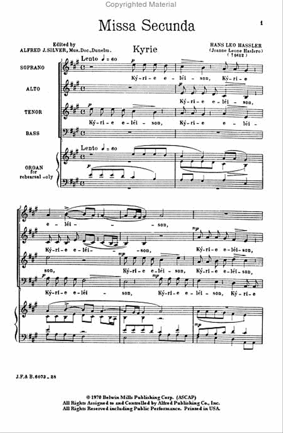 Missa Secunda Missa Secunda 4-Part scores gallery preview page 2