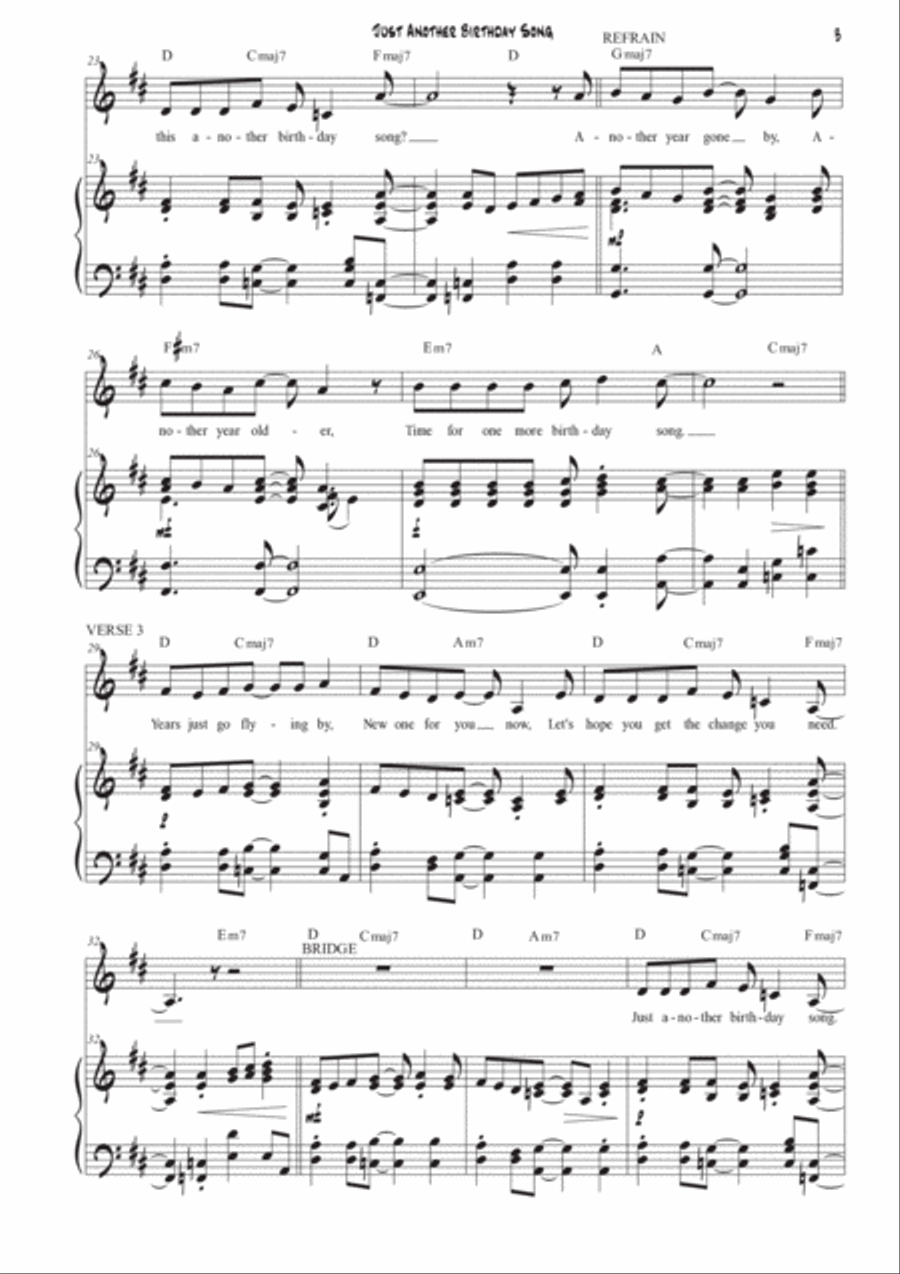 Just Another Birthday Song - Swing Edition Voice scores gallery preview page 3