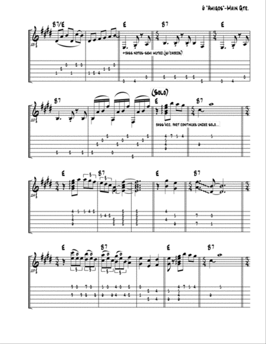 Amigos (Guitar+) Small Ensemble scores gallery preview page 6